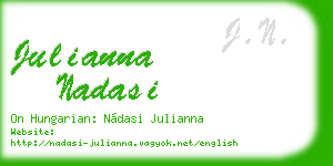 julianna nadasi business card